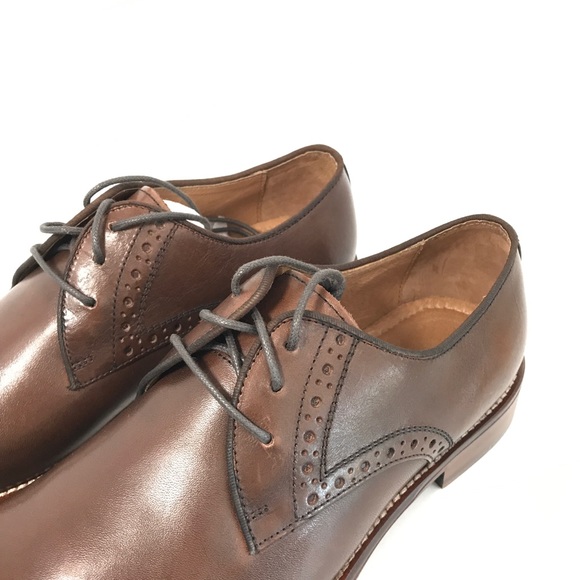 NIB!! J&M Conrad Plain Toe Mahogany Calfskin - Picture 2 of 5